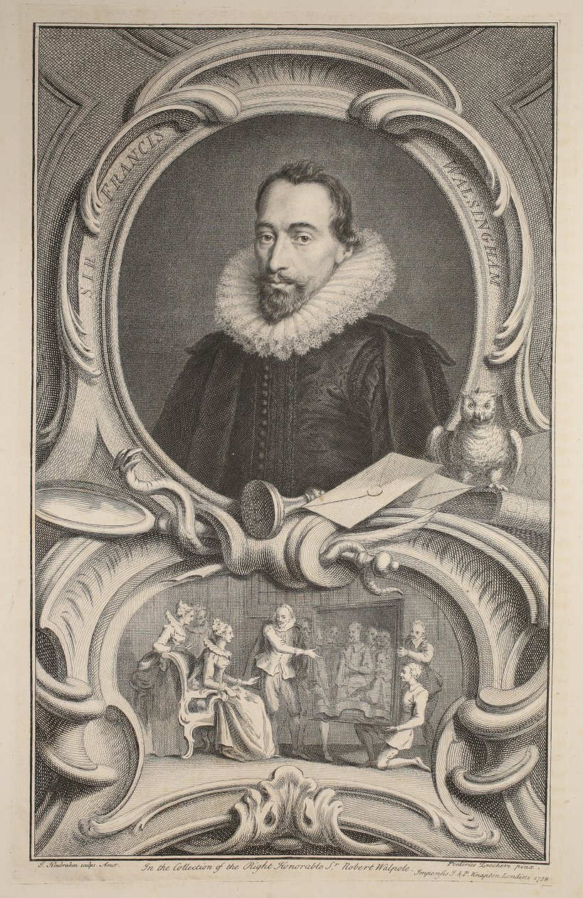 Portrait of Sir Francis Walsingham, illustration from 