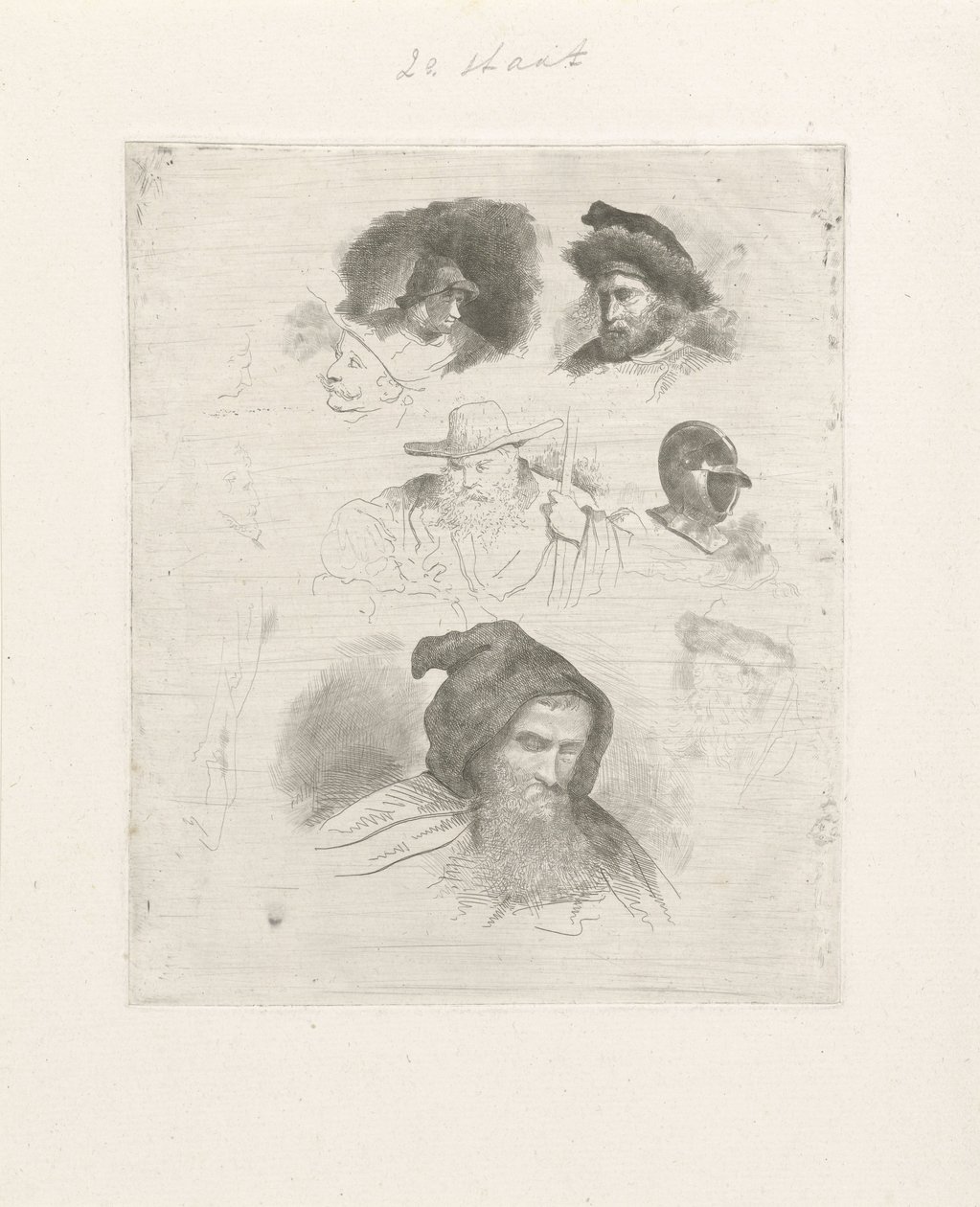 Portrait Study of Various Heads by Jacobus Ludovicus Cornet