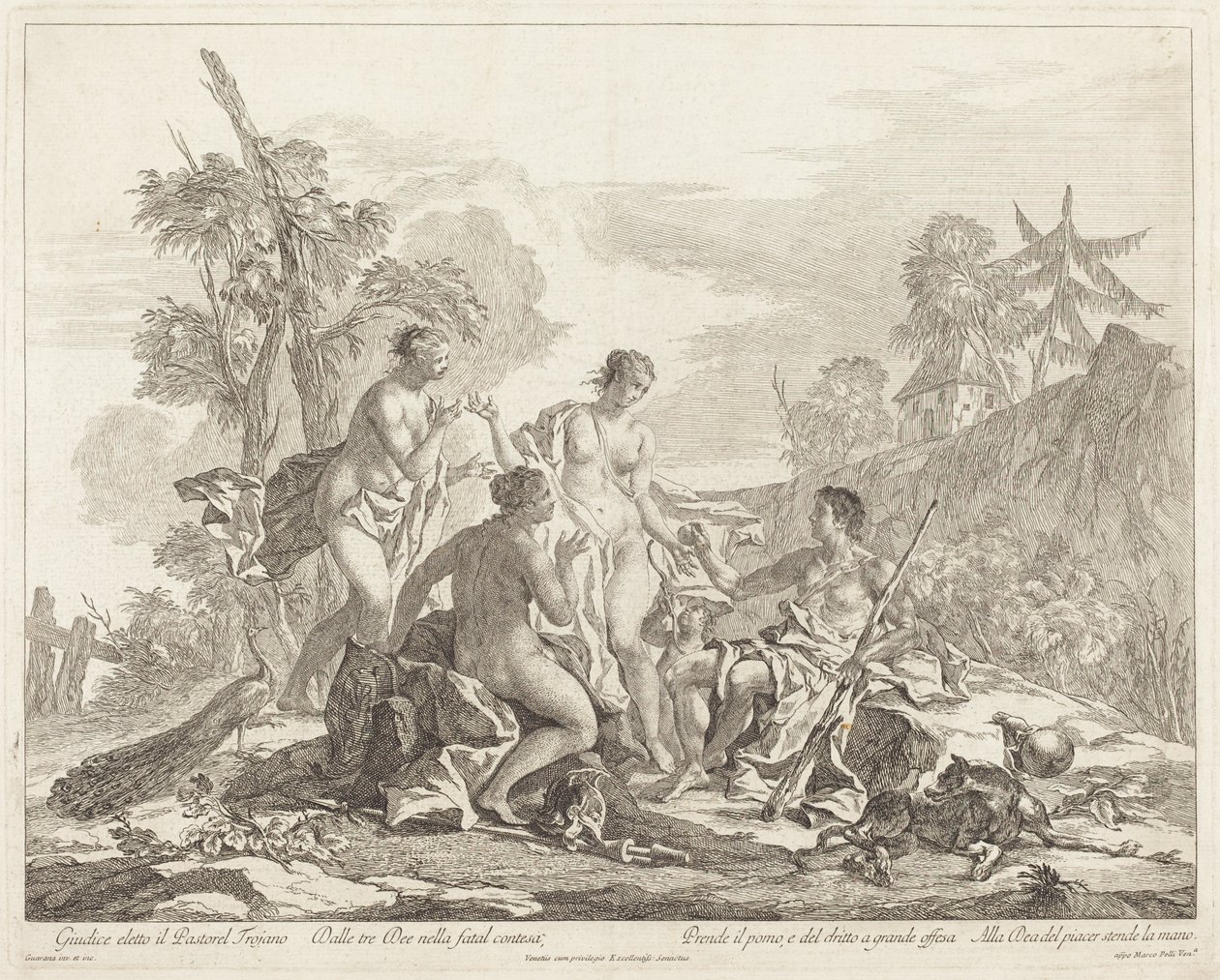 The Judgement of Paris by Jacopo Guarana