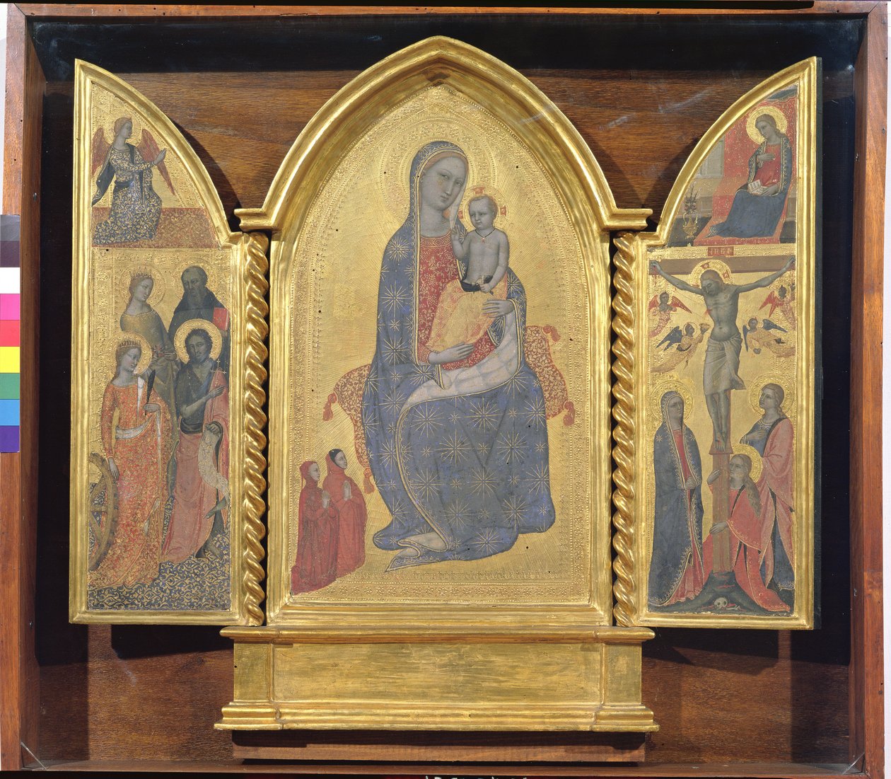 Virgin and Child, Annunciation and Crucifixion by Jacopo di Cione