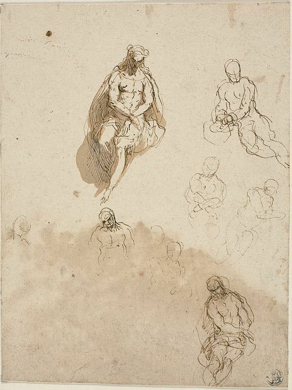 Studies for the Crowning with Thorns by Jacopo Palma il Giovane