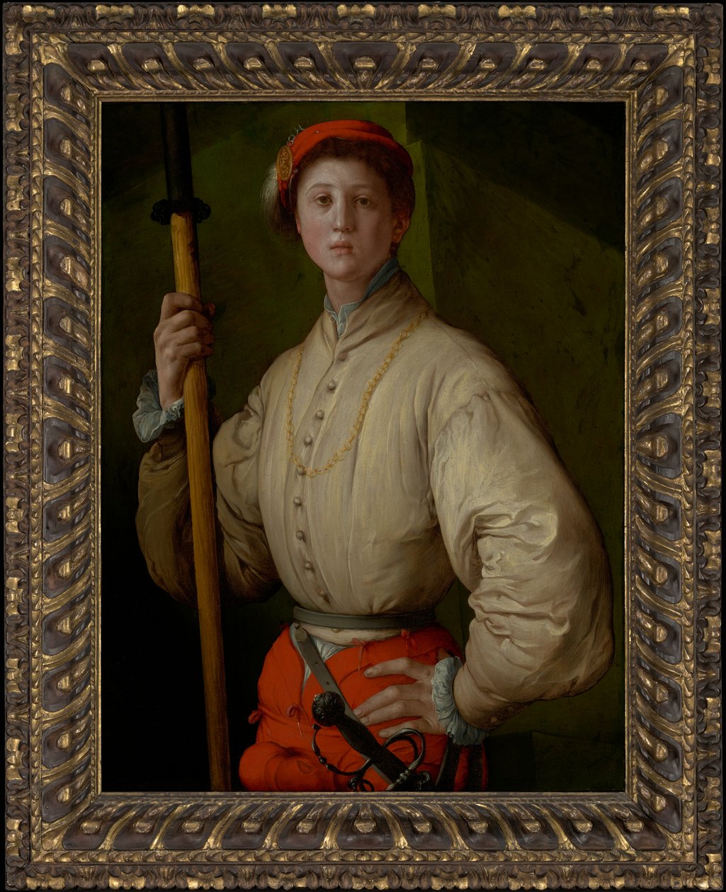 Portrait of a Halberdier (Francesco Guardi?) by Jacopo Pontormo