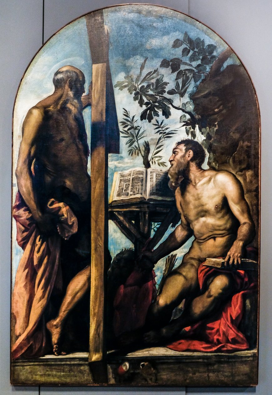 Saint Andrew and Saint Jerome, circa 1551-52 by Jacopo Robusti Tintoretto