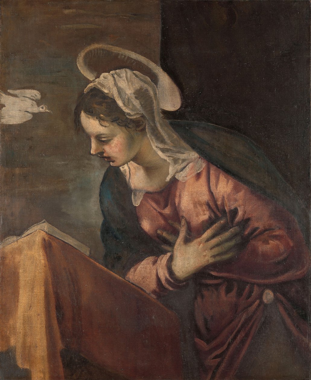 Virgin from the Annunciation to the Virgin by Jacopo Robusti Tintoretto