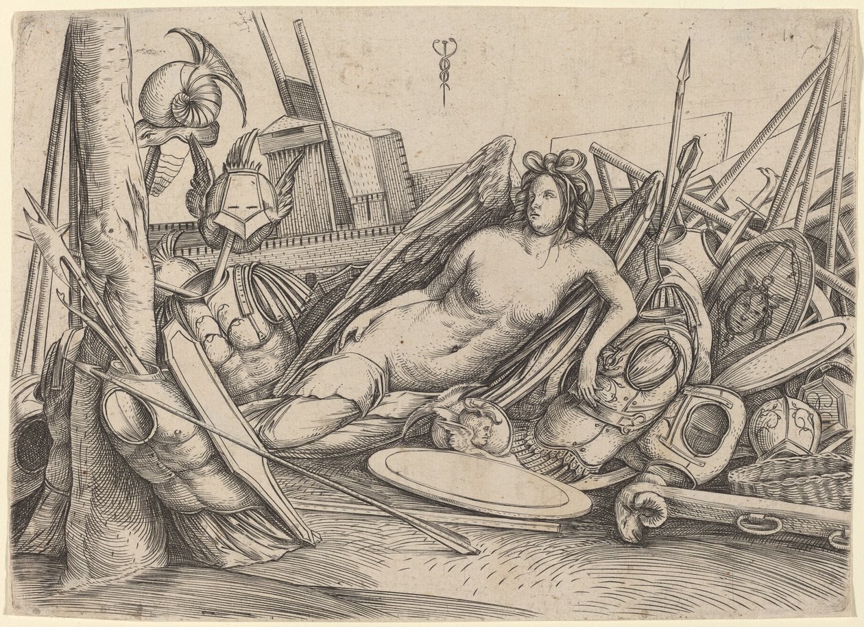 Victory Reclining Amid Trophies by Jacopo de Barbari