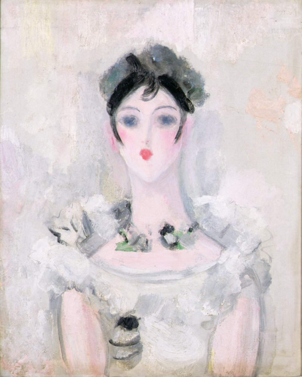 Portrait of a Young Woman with a Lace Bodice by Jacqueline Marval