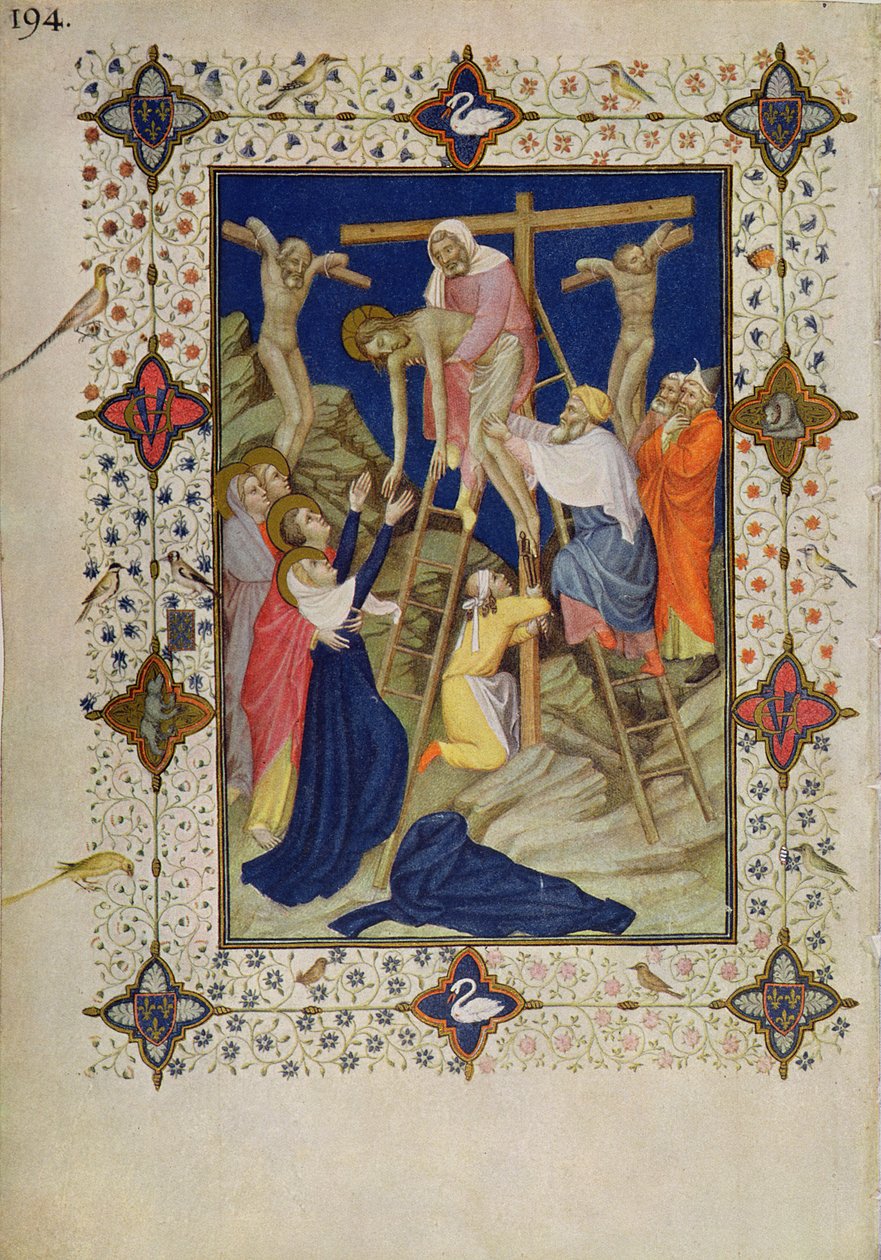 Hours of the Cross: Vespers, the Descent from the Cross by Jacquemart de Hesdin