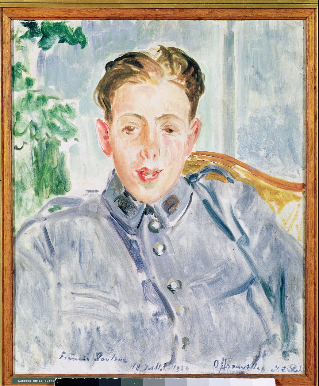 Portrait of Francis Poulenc, 1920 by Jacques-Emile Blanche
