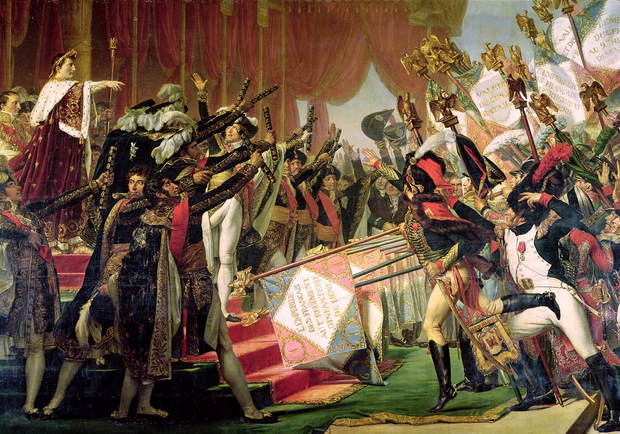 The Distribution of the Eagle Standards, 5th December 1804 (detail) by Jacques Louis David