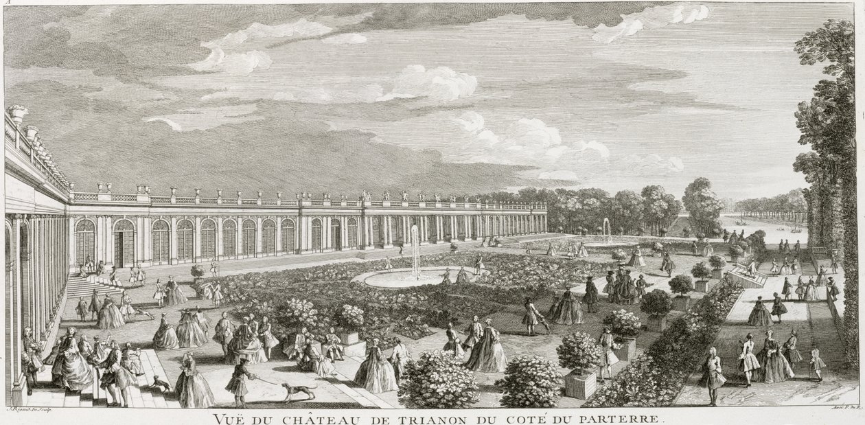 View of the Chateau de Trianon, the parterre by Jacques Rigaud