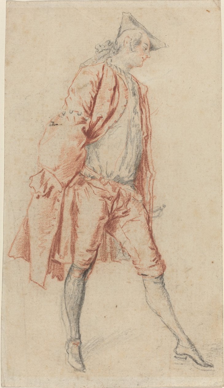 A French Gentleman Standing by Jacques André Portail