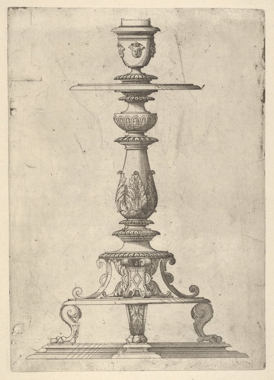 Design for a Candlestick, 1548-49 by Jacques Androuet Du Cerceau
