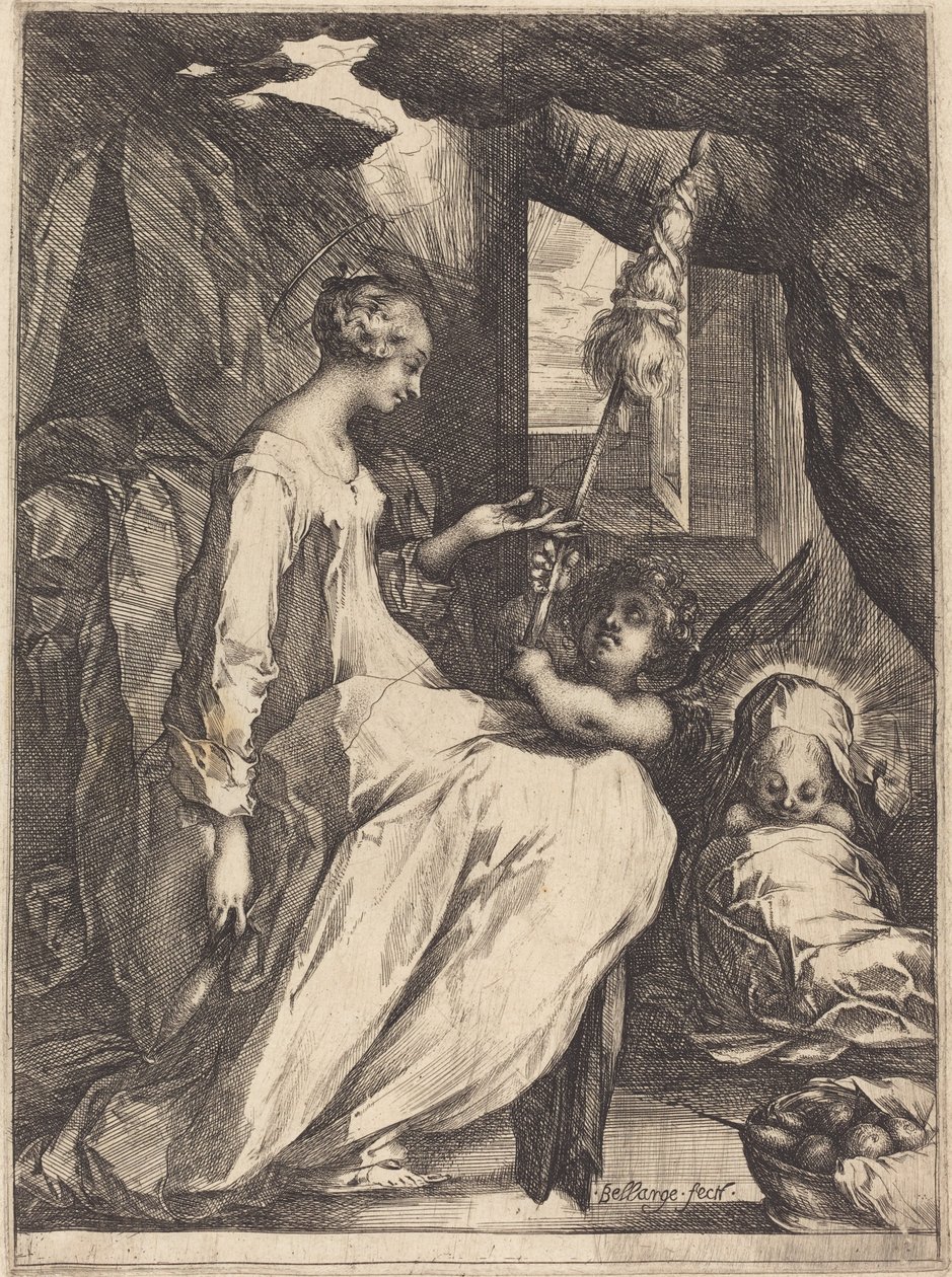 The Madonna Spinning by Jacques Bellange: Fine art print