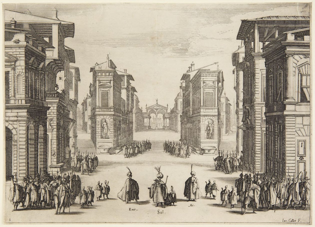 Act 1, from the series Soliman by Jacques Callot