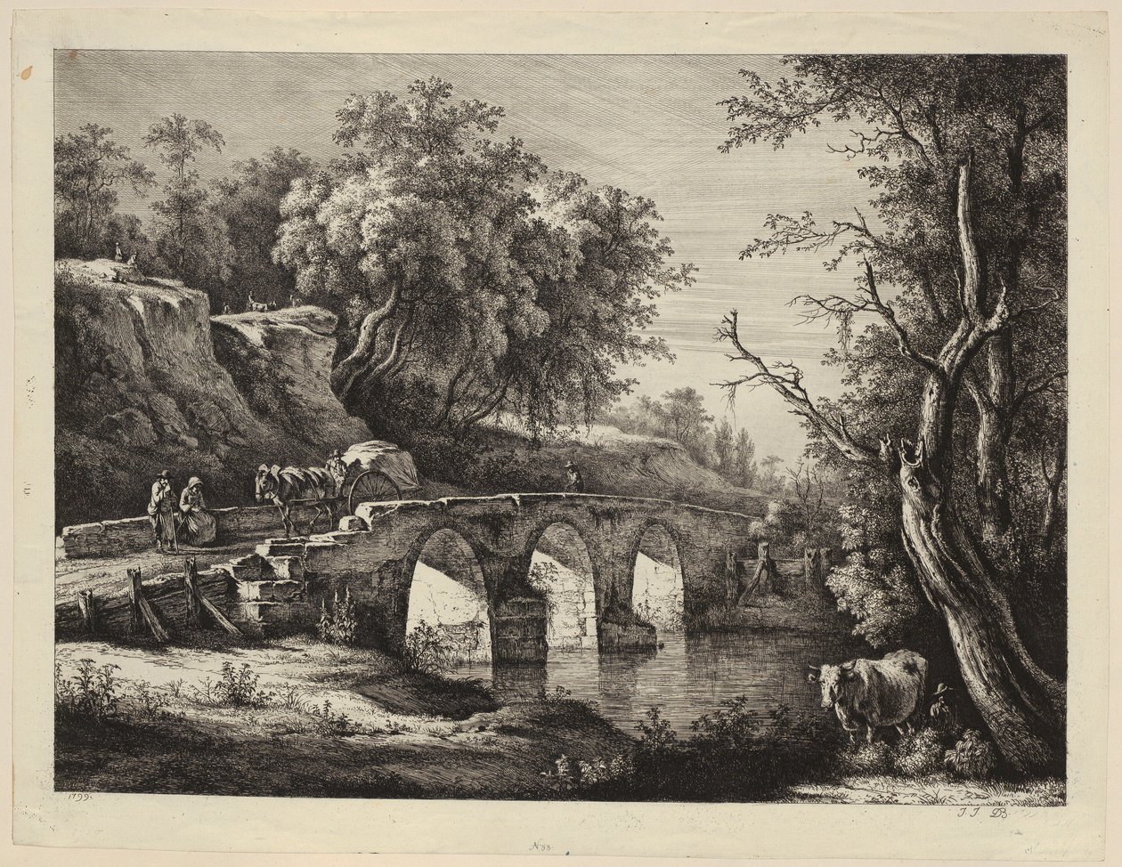 View of Rue Neuve in Nancy by Jacques Callot