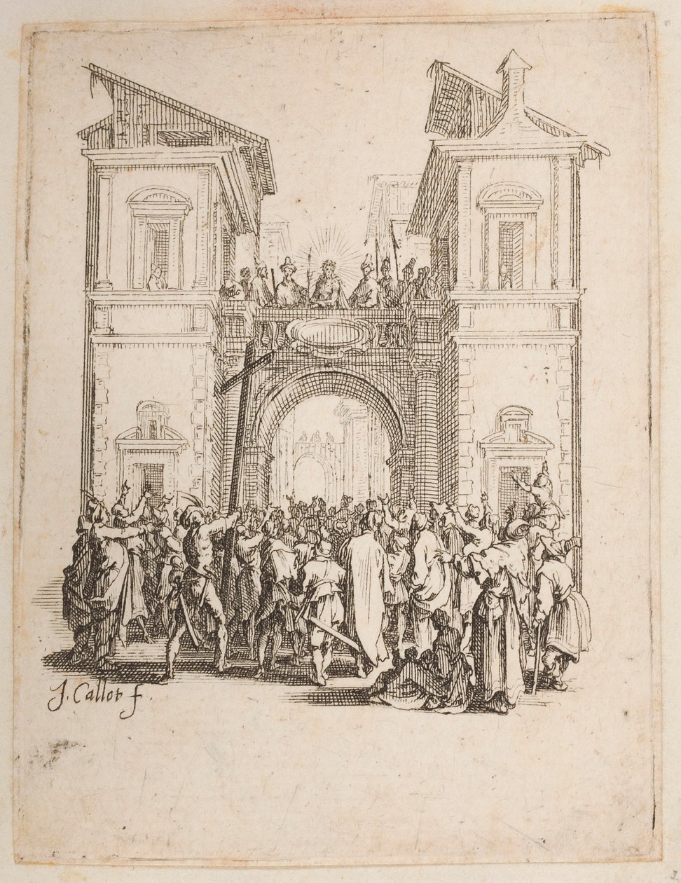 Christ Presented to the People, No. 9 of 11 from La Petite Passion by Jacques Callot