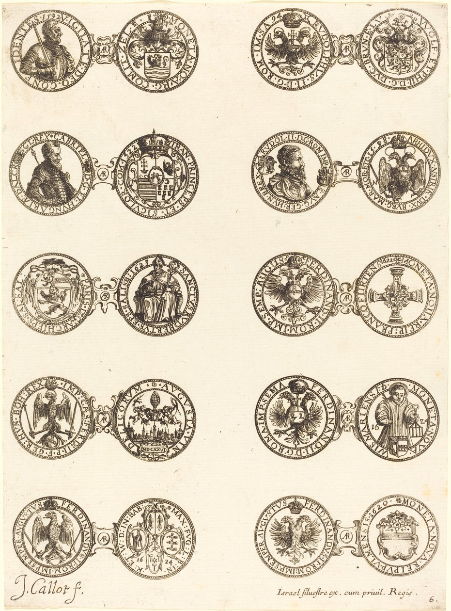 Coins (plate 6) by Jacques Callot
