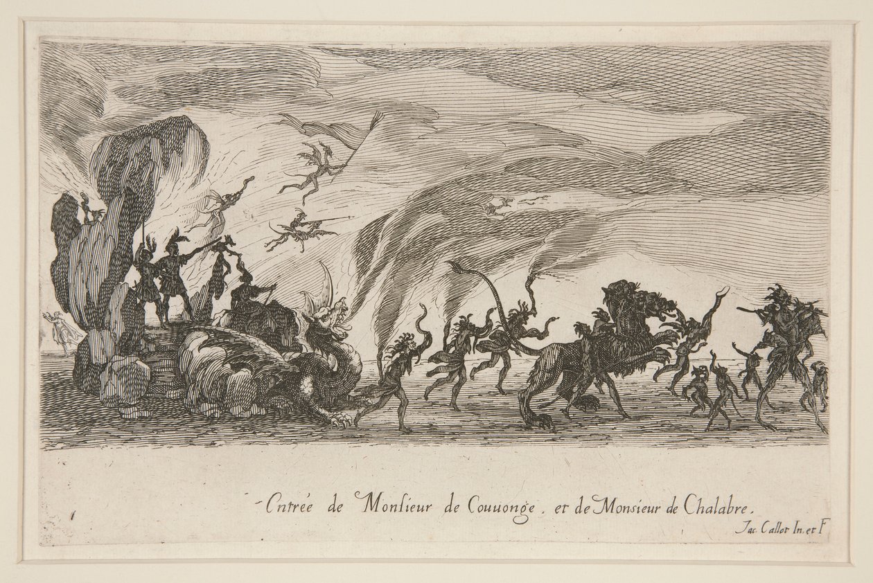 Combat at the Barrier, Entry of Monsieur de Couvonge and Monsieur de Chalabre by Jacques Callot