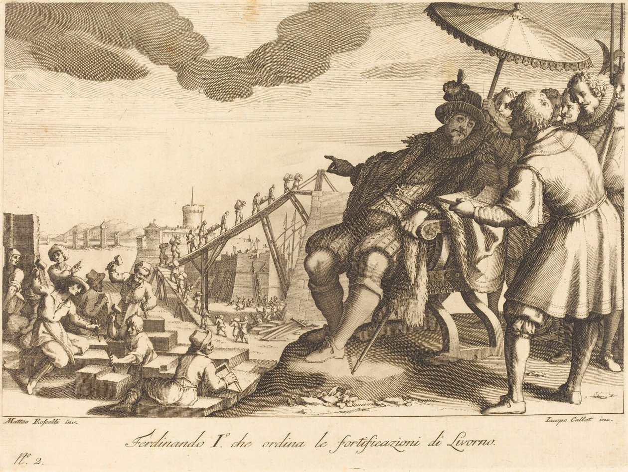 Construction and Fortification of the Port of Livorno by Jacques Callot