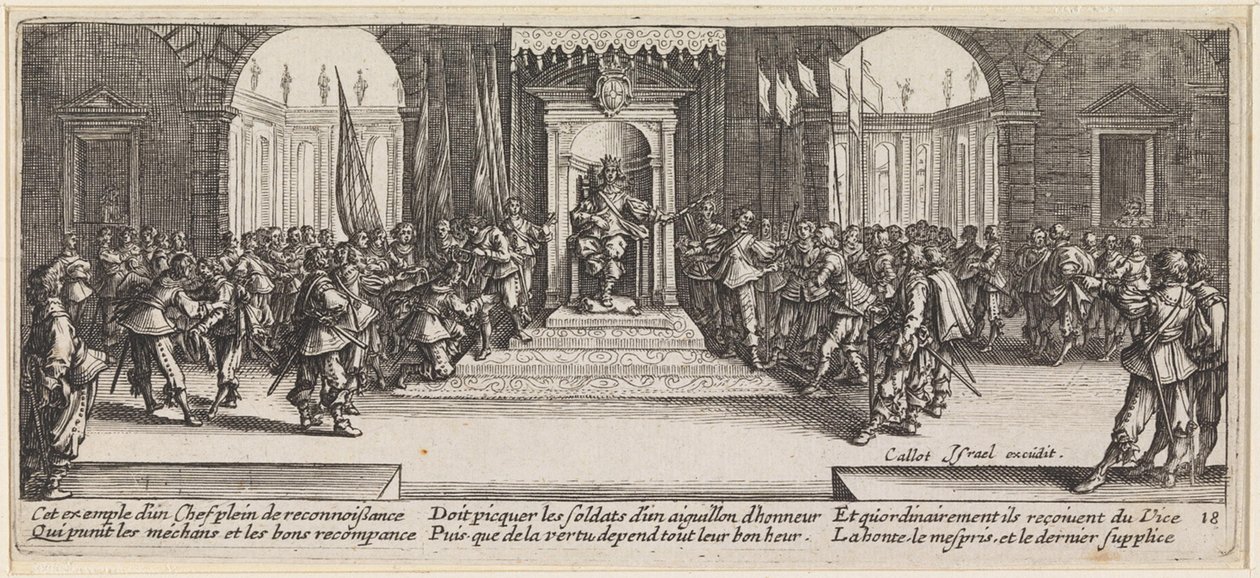 The King Distributes Honors by Jacques Callot