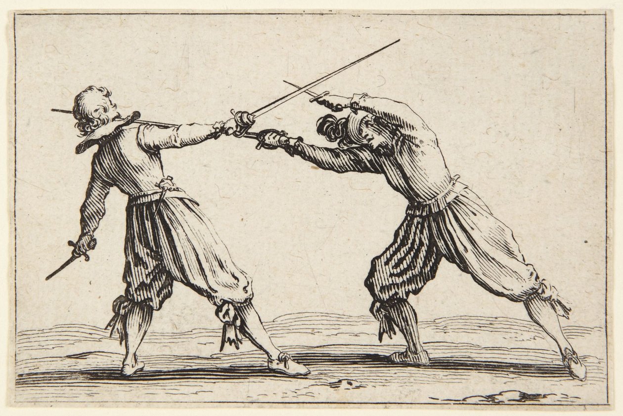 Duel with Swords and Daggers by Jacques Callot