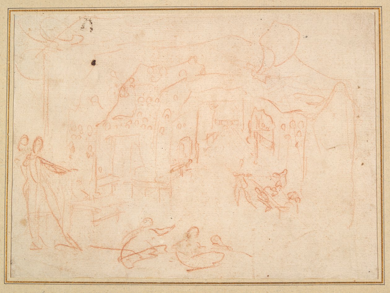 Figure Studies; A Stage Set by Jacques Callot