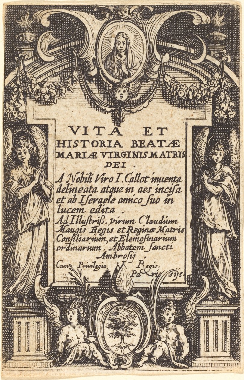 Frontispiece for "The Life of the Virgin" by Jacques Callot