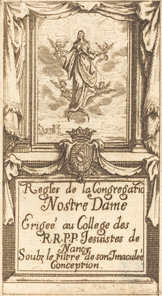 Frontispiece for The Rules of the Order of Our Lady by Jacques Callot