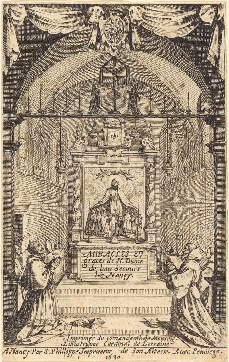 Frontispiece for the Miracles and Graces of Our Lady of "Bon-Secours-les-Nancy" by Jacques Callot