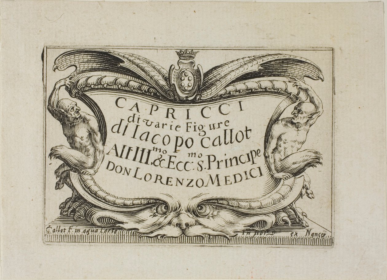 Frontispiece, from Capricci di varie figure (The Caprices) - The Nancy Set by Jacques Callot