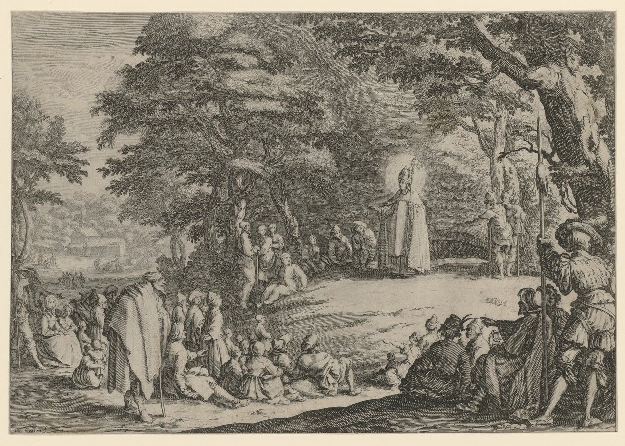 Saint Amand of Maastricht by Jacques Callot