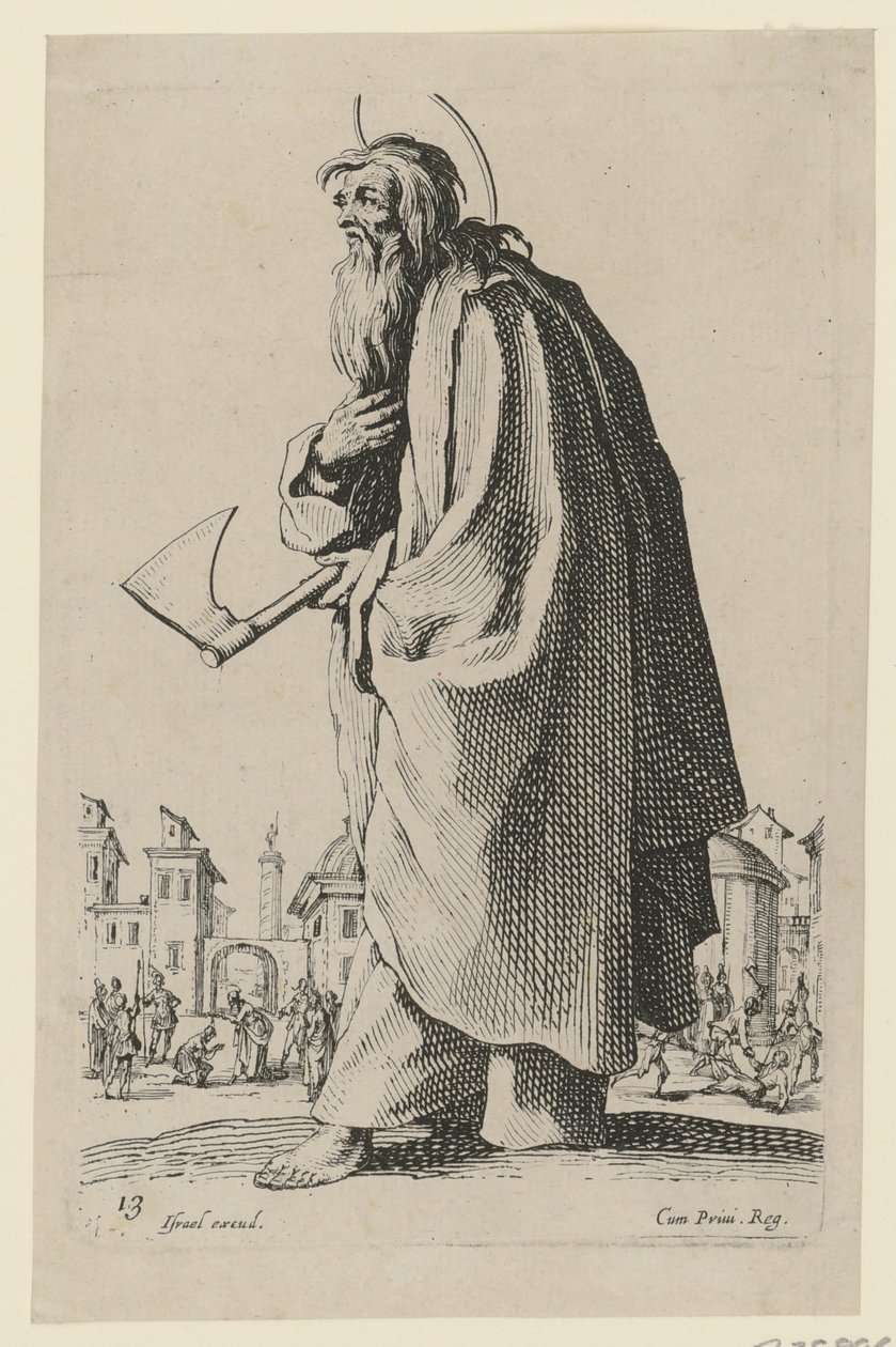 Saint Thaddeus or Saint Judas, plate 16 from the series “Jesus, the Twelve Apostles and Mary” by Jacques Callot