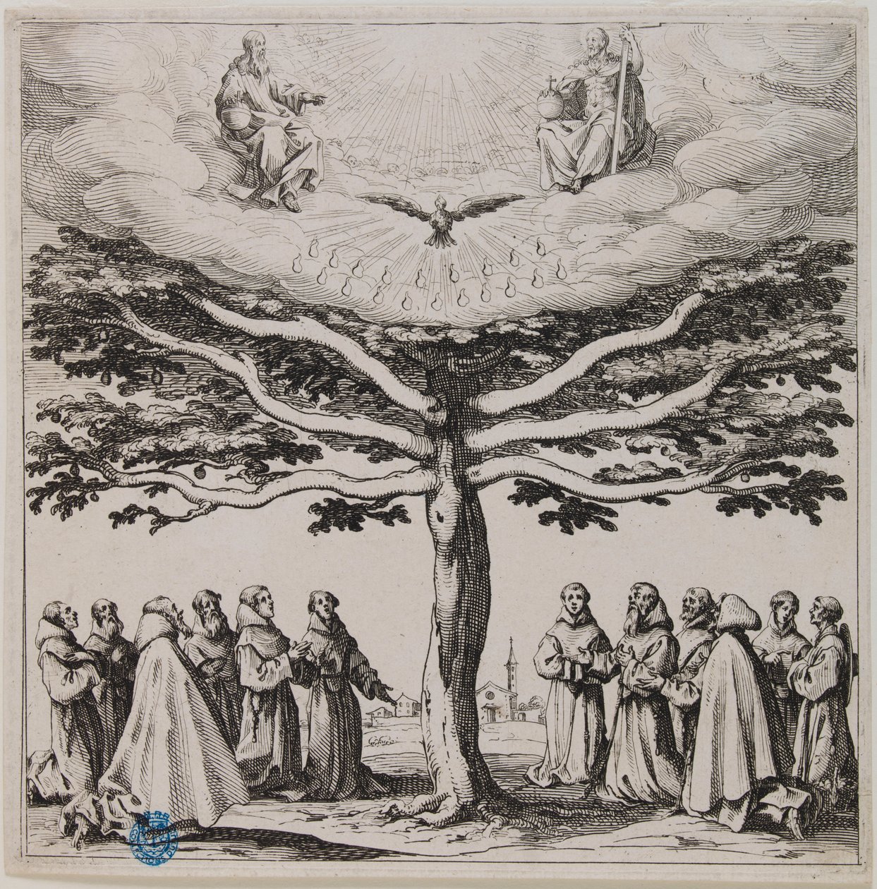 The Tree of Saint Francis (Lieure 303, Meaume 145) by Jacques Callot