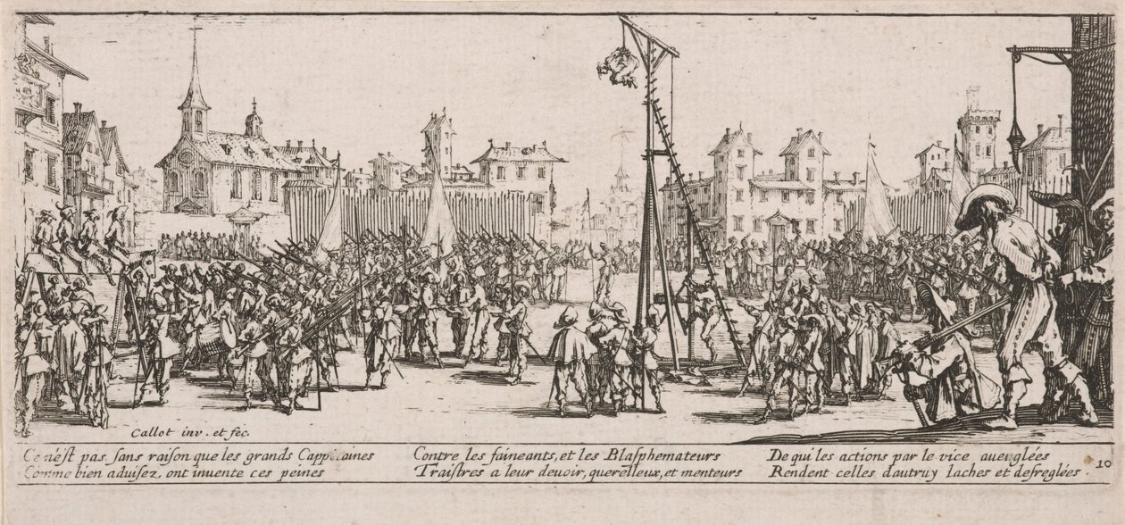 The Strapado, illustration from The Large Miseries of War by Jacques Callot