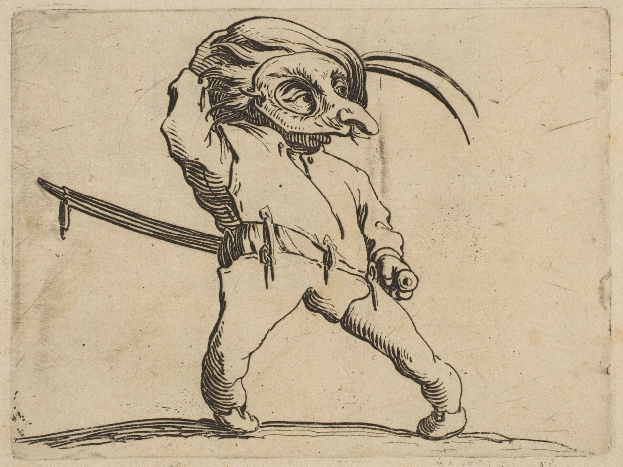 The Masked Man with Crooked Legs, from Varie Figure by Jacques Callot