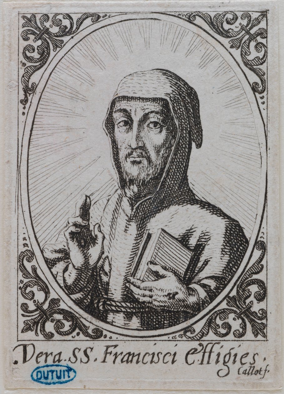 The True Effigy of Saint Francis (Lieure 370, Meaume 142) by Jacques Callot