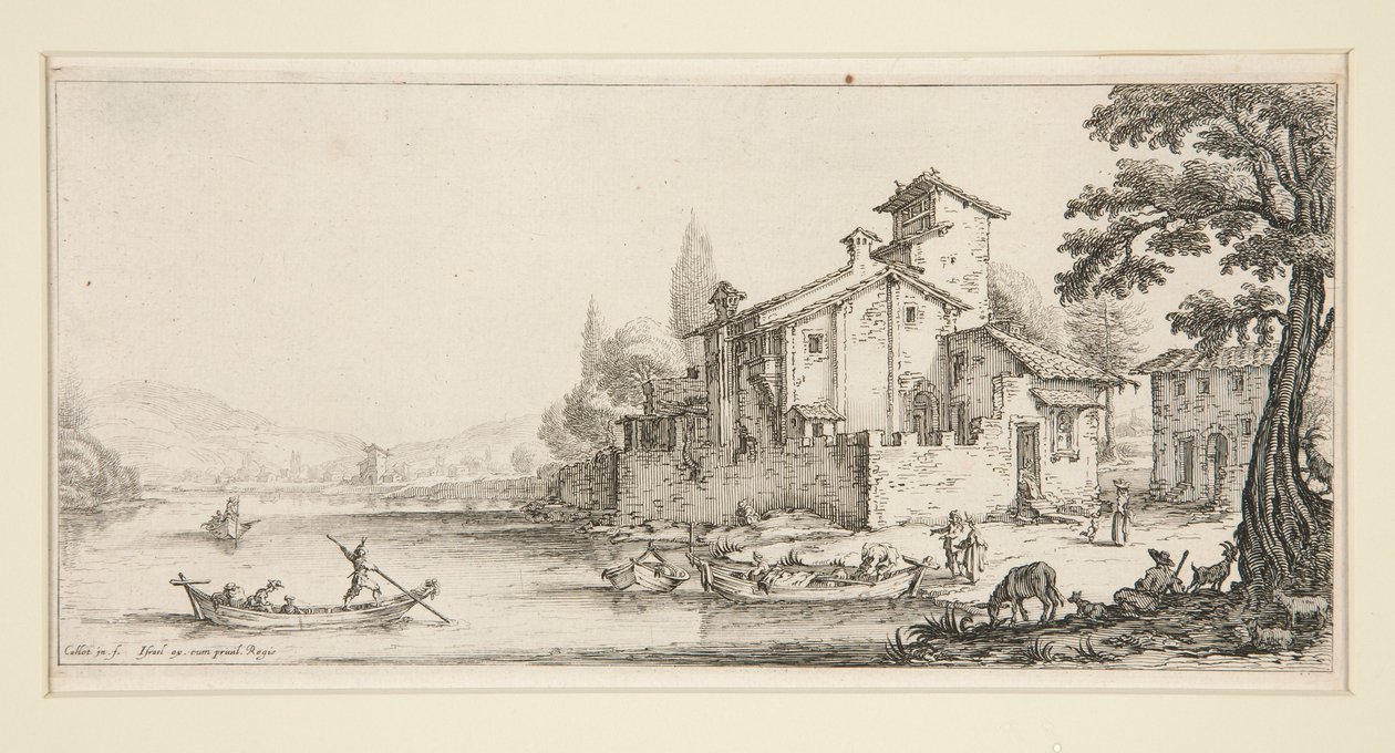 The Walk on the Water, from Landscapes for Giovanni de Medici by Jacques Callot