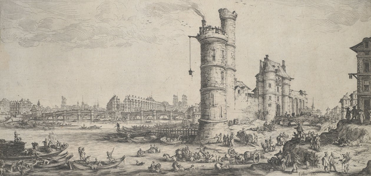 The Pont Neuf by Jacques Callot