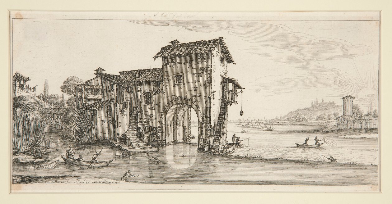 The Mill on the Water, from Landscapes for Giovanni de Medici by Jacques Callot