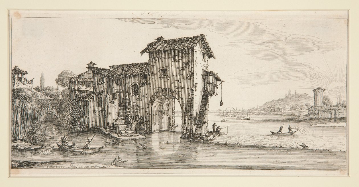 The Mill on the Water, from Landscapes for Giovanni de Medici by Jacques Callot