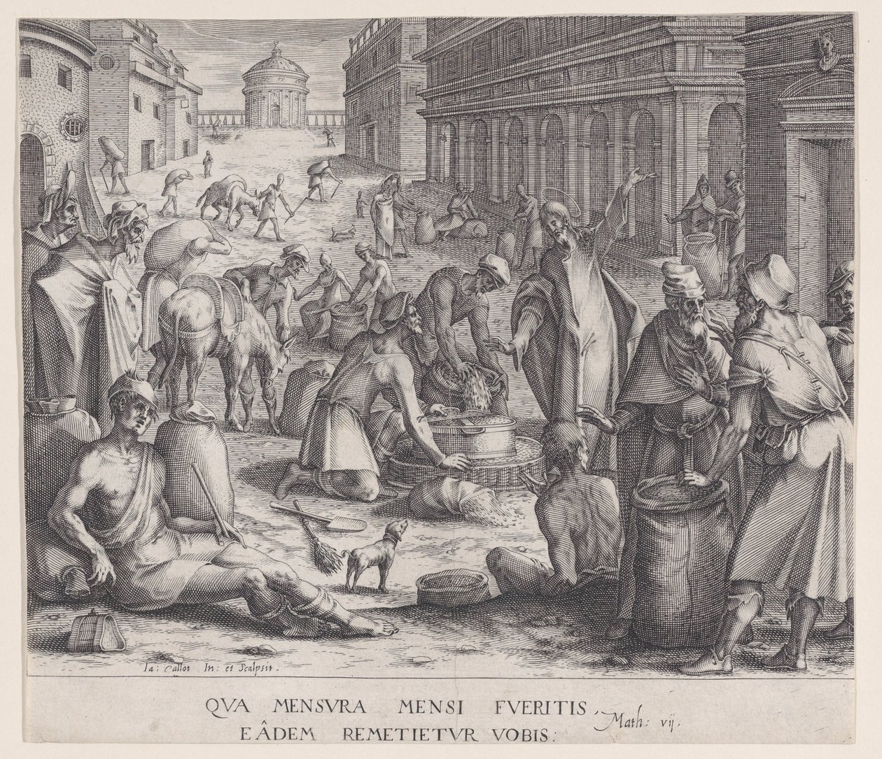 The Grain Measurers by Jacques Callot