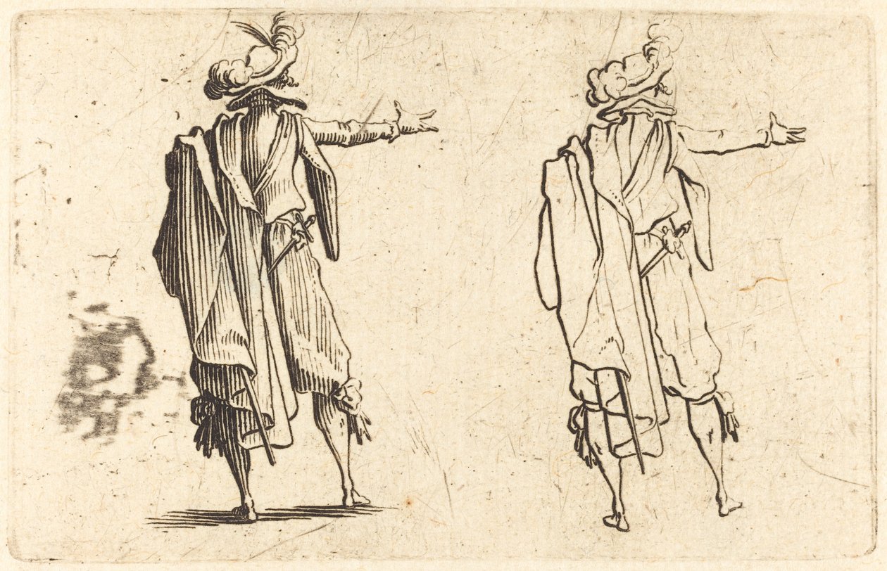 Man Seen from Behind with His Right Arm Extended by Jacques Callot