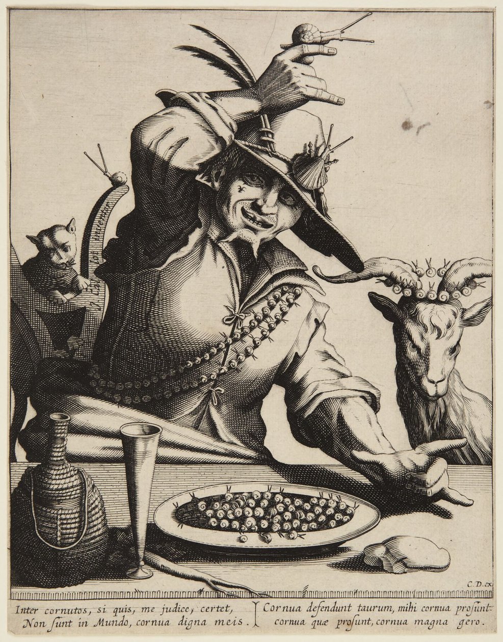 Man with Snails by Jacques Callot