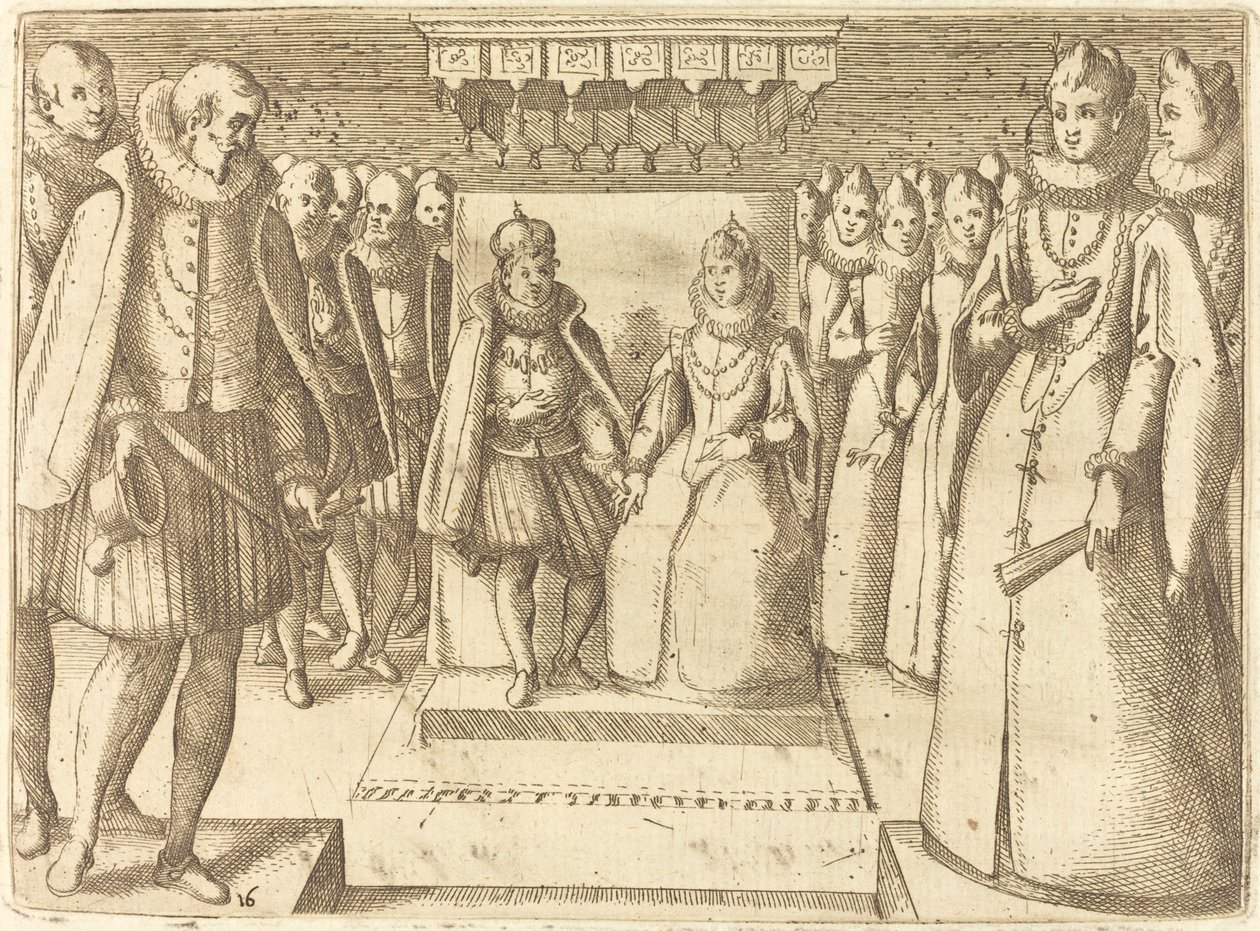 Meeting of Margaret of Austria and Philip III by Jacques Callot