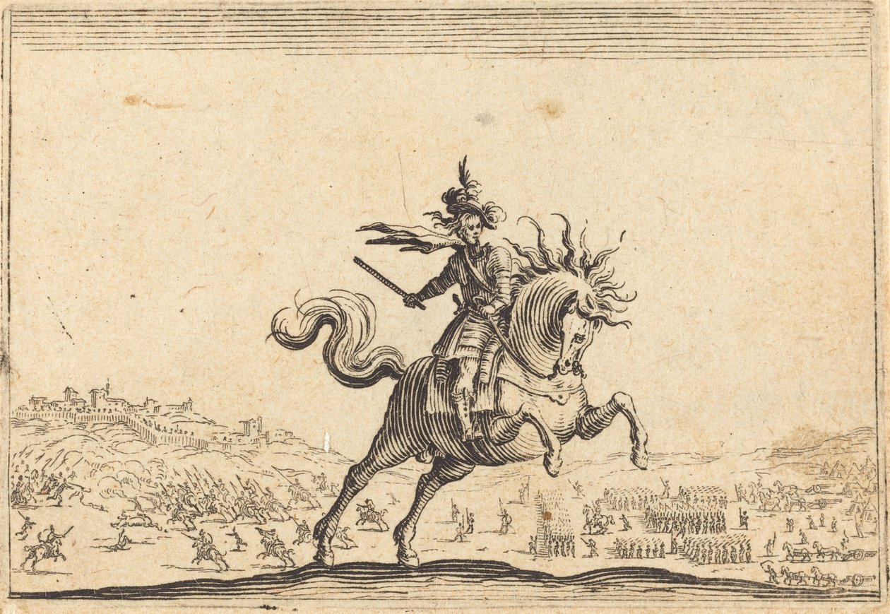 Military Commander on Horseback by Jacques Callot