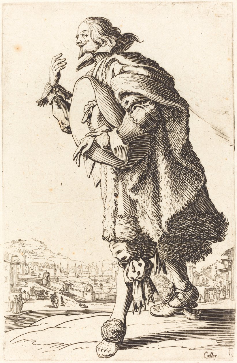 Noble Man with Felt Hat, Bowing by Jacques Callot