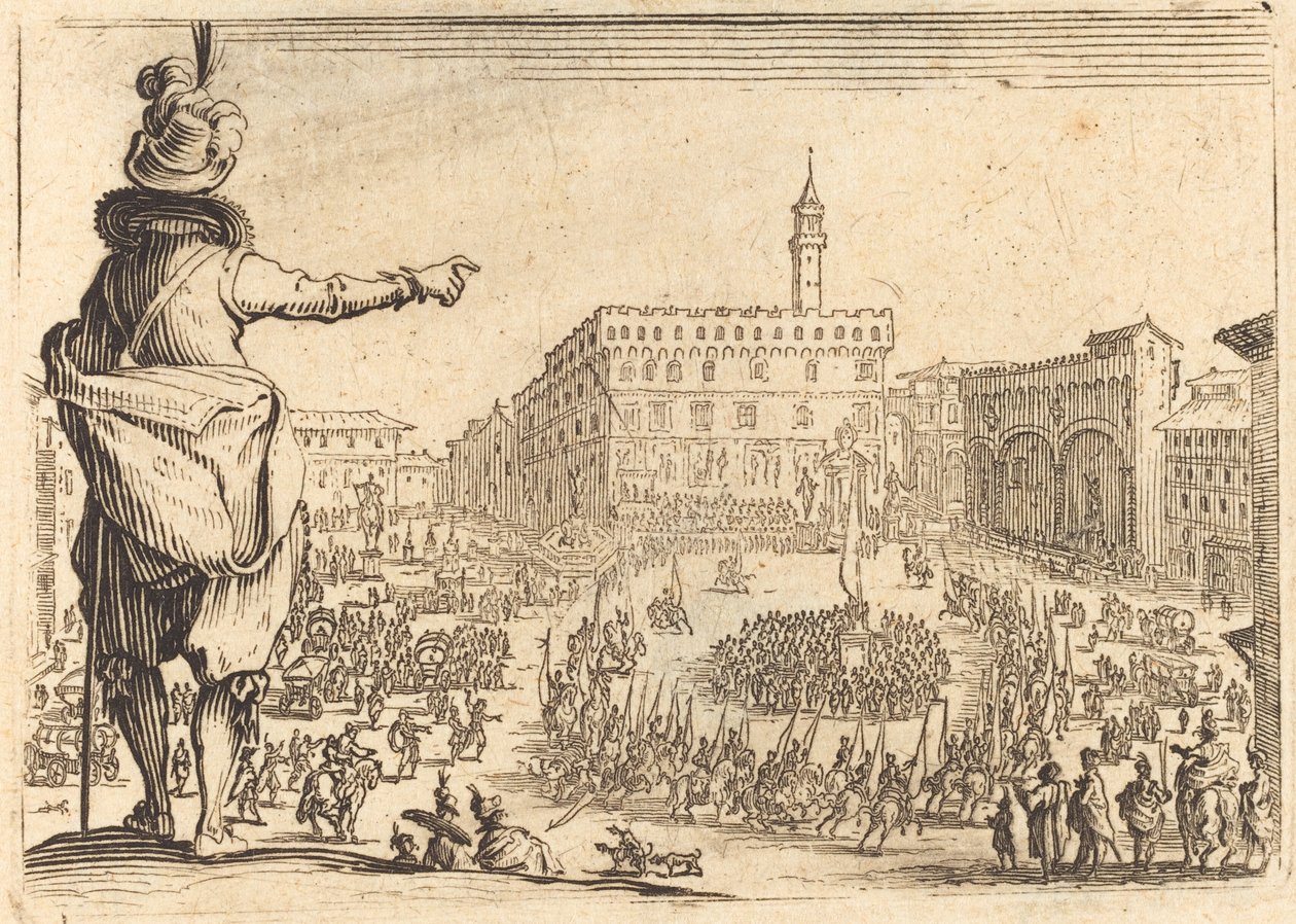 Piazza della Signoria, Florence by Jacques Callot