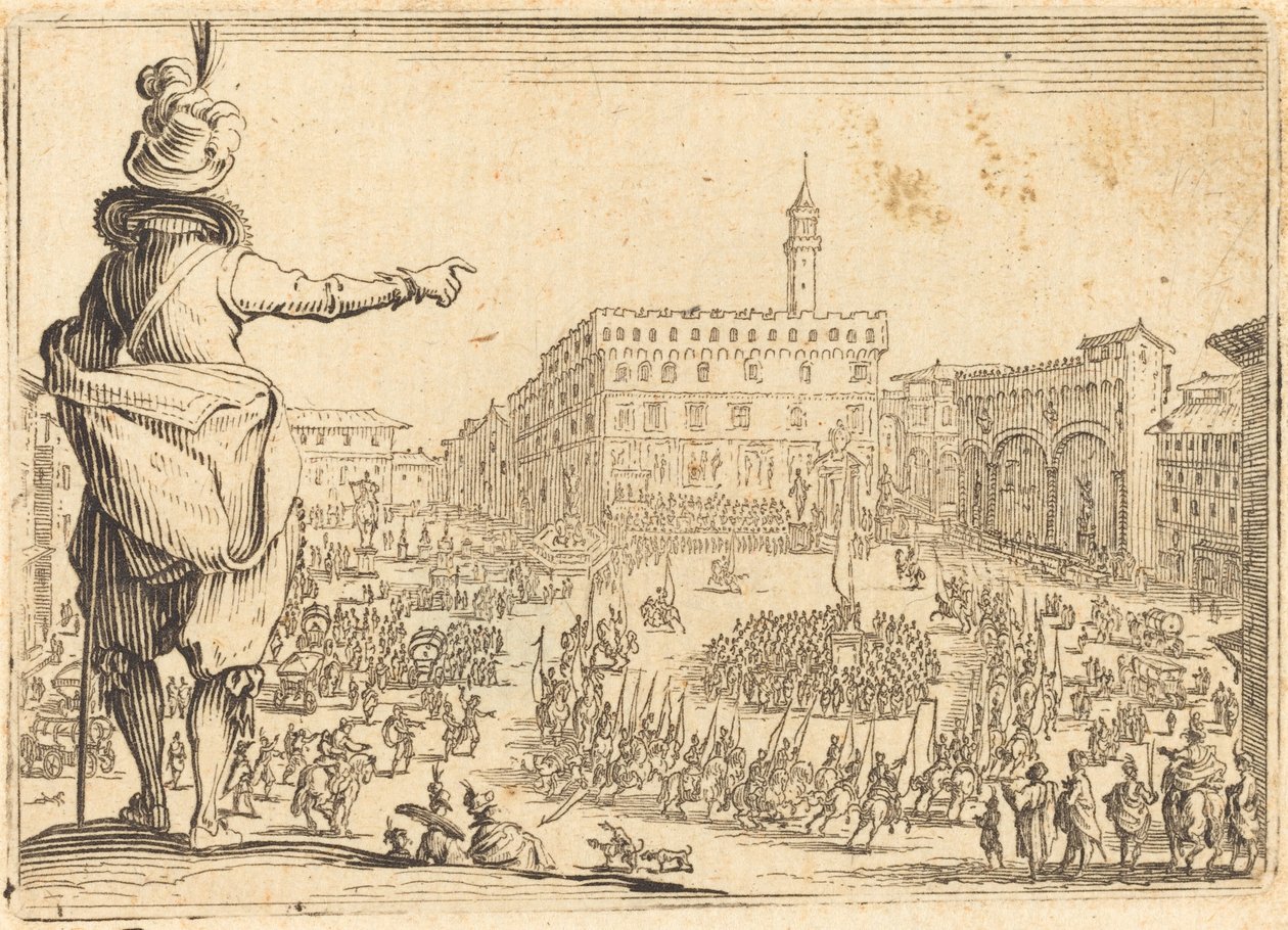 Piazza della Signoria, Florence by Jacques Callot
