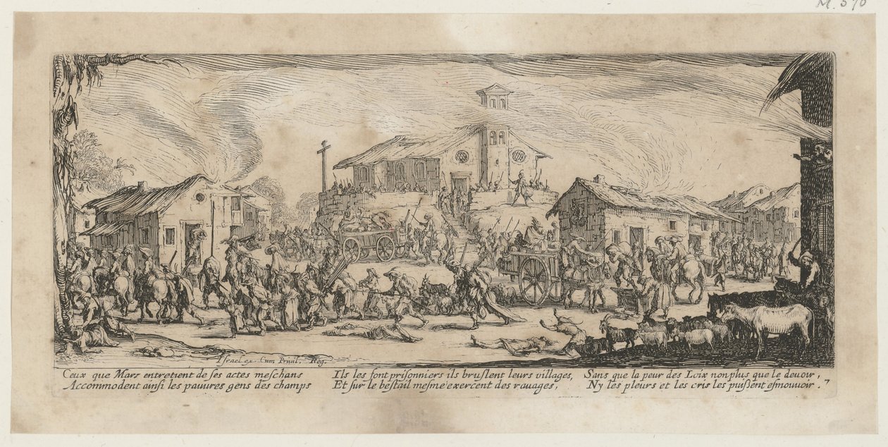 Pillage and Burning of a Village, Sheet 7 from the Series 