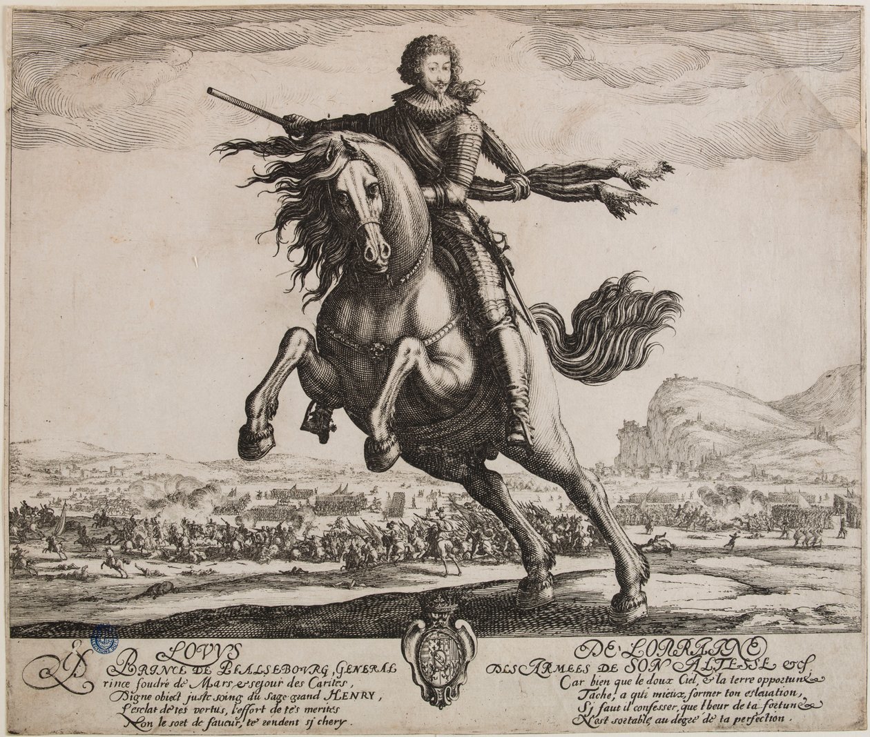 Portrait of the Prince of Phalsbourg (Lieure 505, Meaume 508) by Jacques Callot